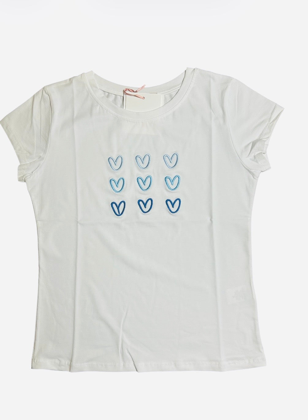 T-SHIRT CUORICINI RICAMATI