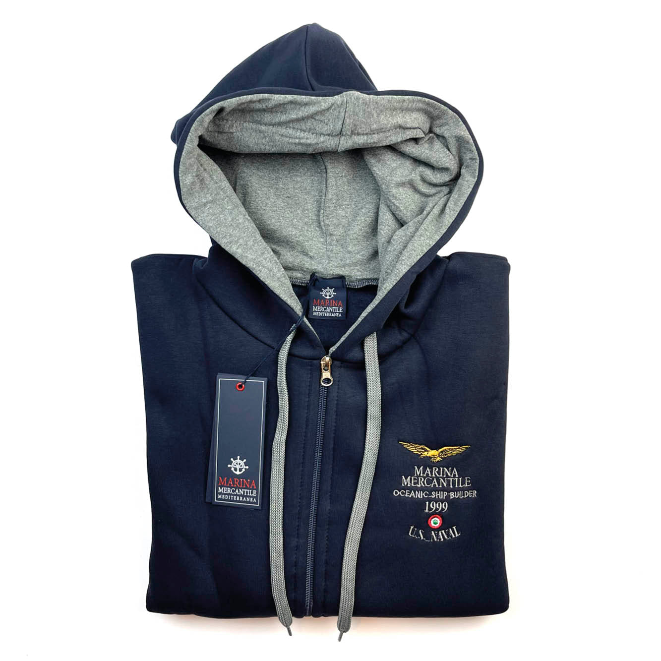 FELPA CON CAPPUCCIO art. MF7/902 MARINA MERCANTILE - WINTER