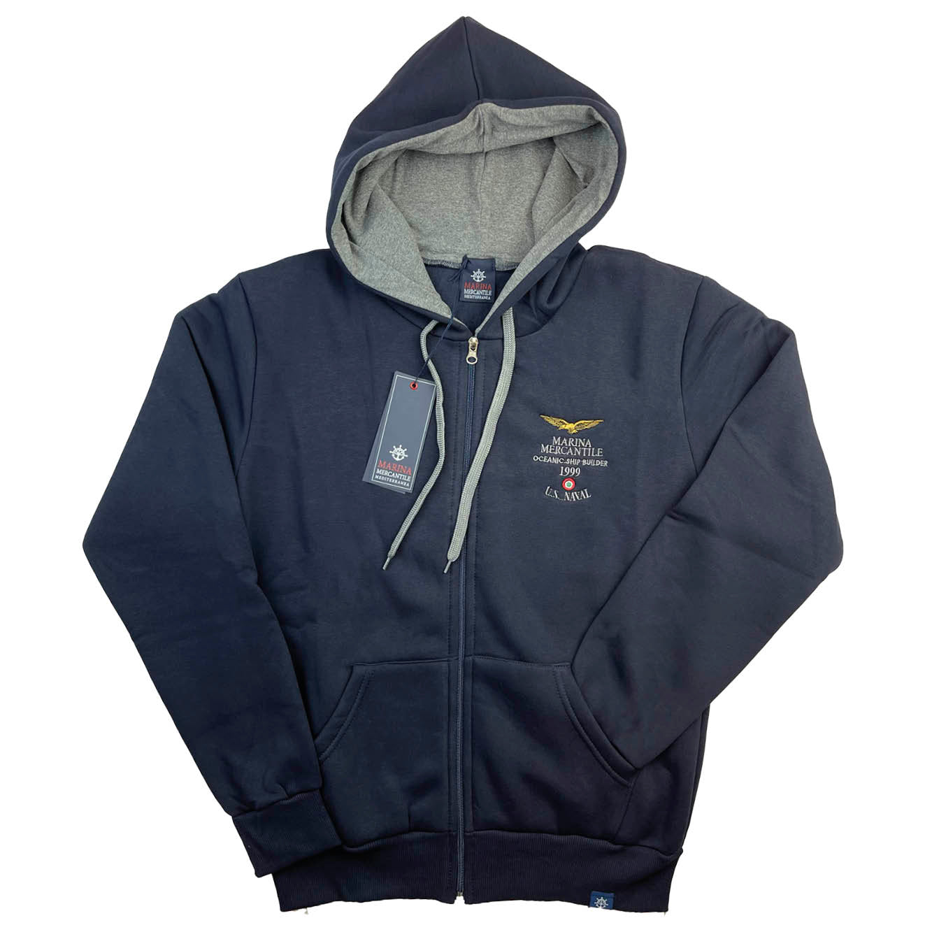 FELPA CON CAPPUCCIO art. MF7/902 MARINA MERCANTILE - WINTER