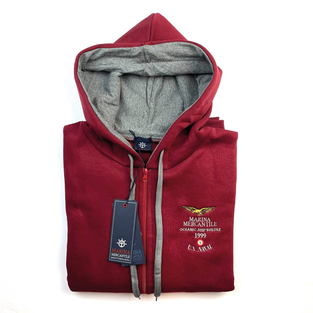 FELPA CON CAPPUCCIO art. MF7/902 MARINA MERCANTILE - WINTER