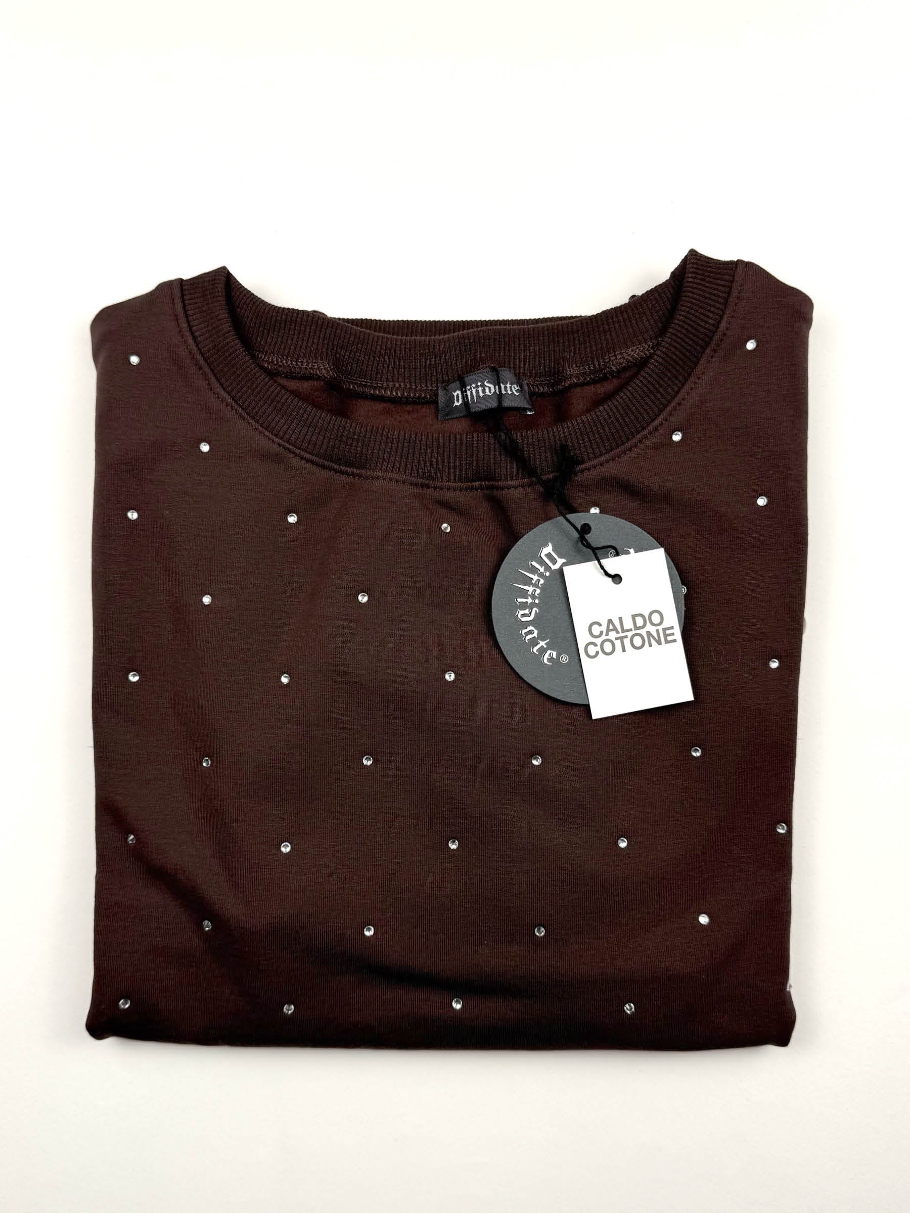 FELPA GIROCOLLO CON BRILLANTINI art.161 WINTER