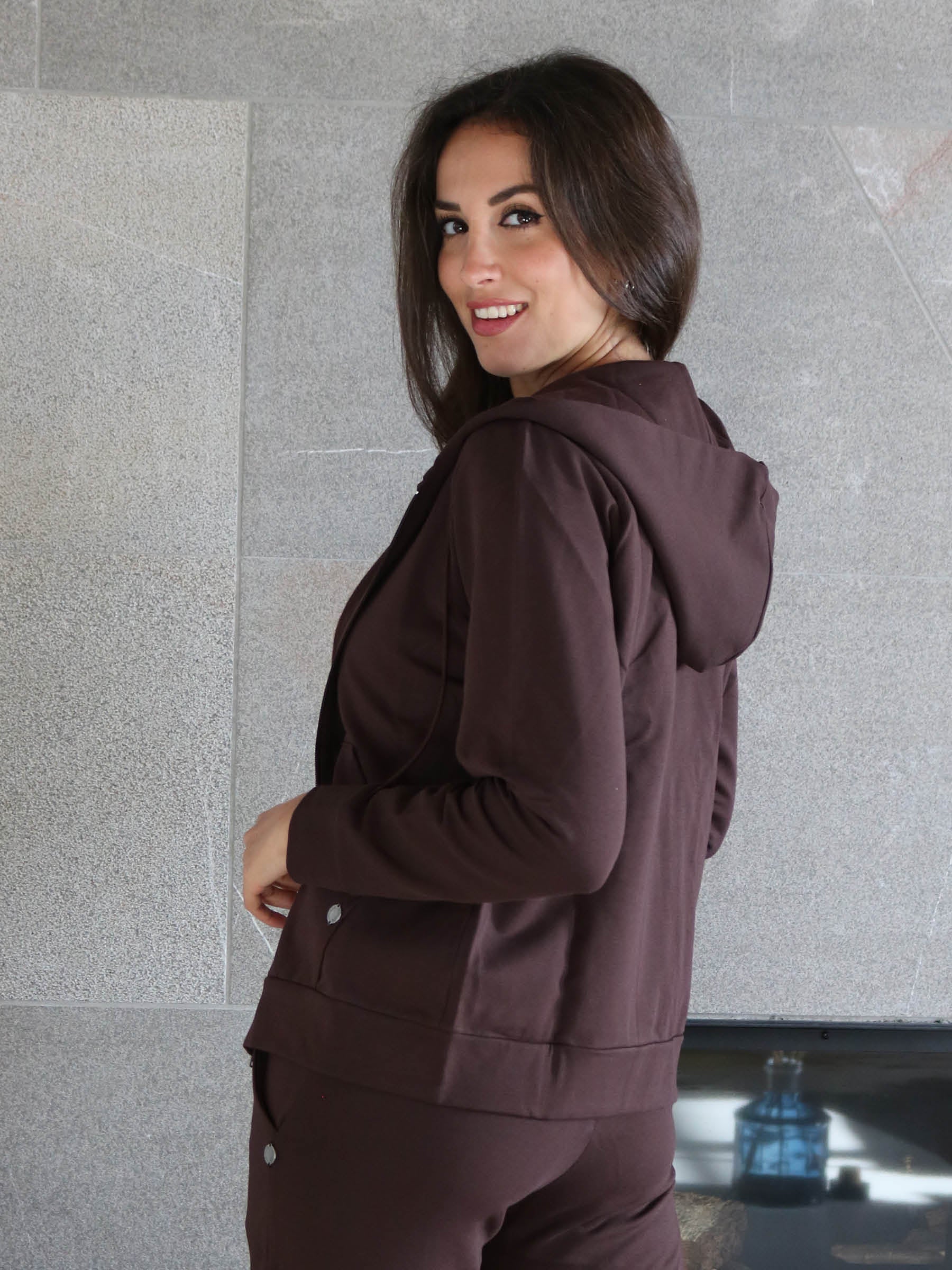 FELPA BASIC CON CAPPUCCIO art. 198