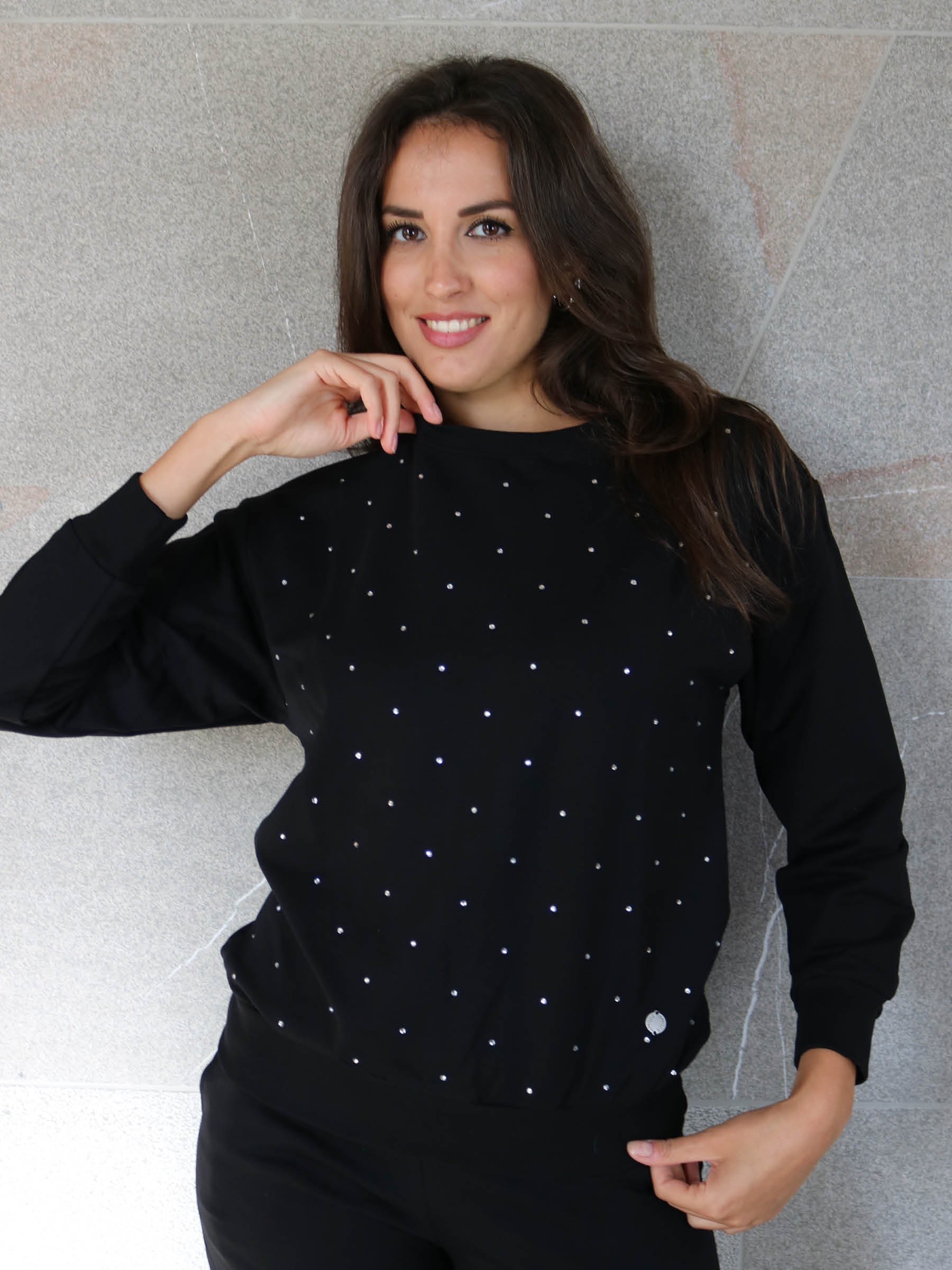 FELPA GIROCOLLO CON BRILLANTINI art.161 WINTER