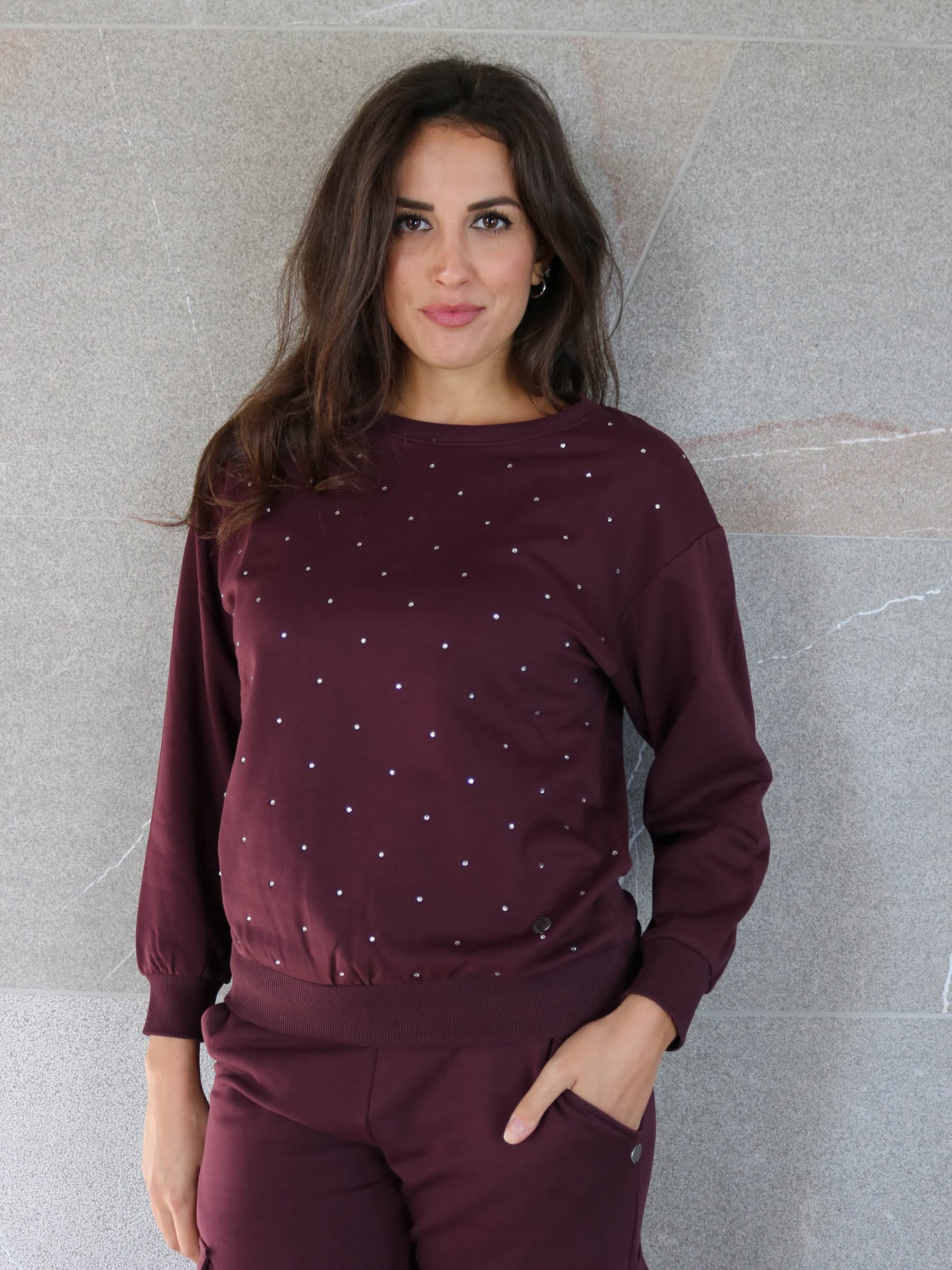 FELPA GIROCOLLO CON BRILLANTINI art.161 WINTER