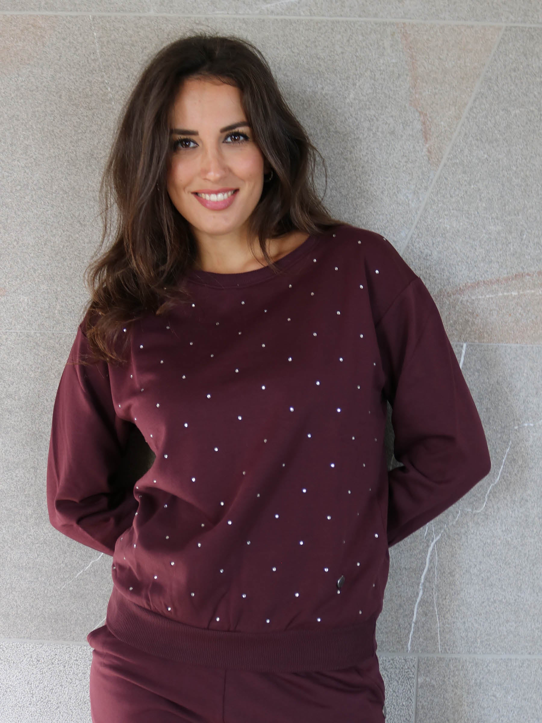 FELPA GIROCOLLO CON BRILLANTINI art.161 WINTER