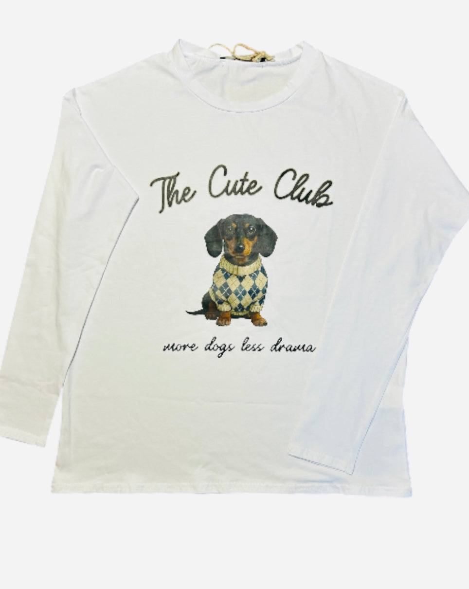 T-SHIRT STAMPA BASSOTTO