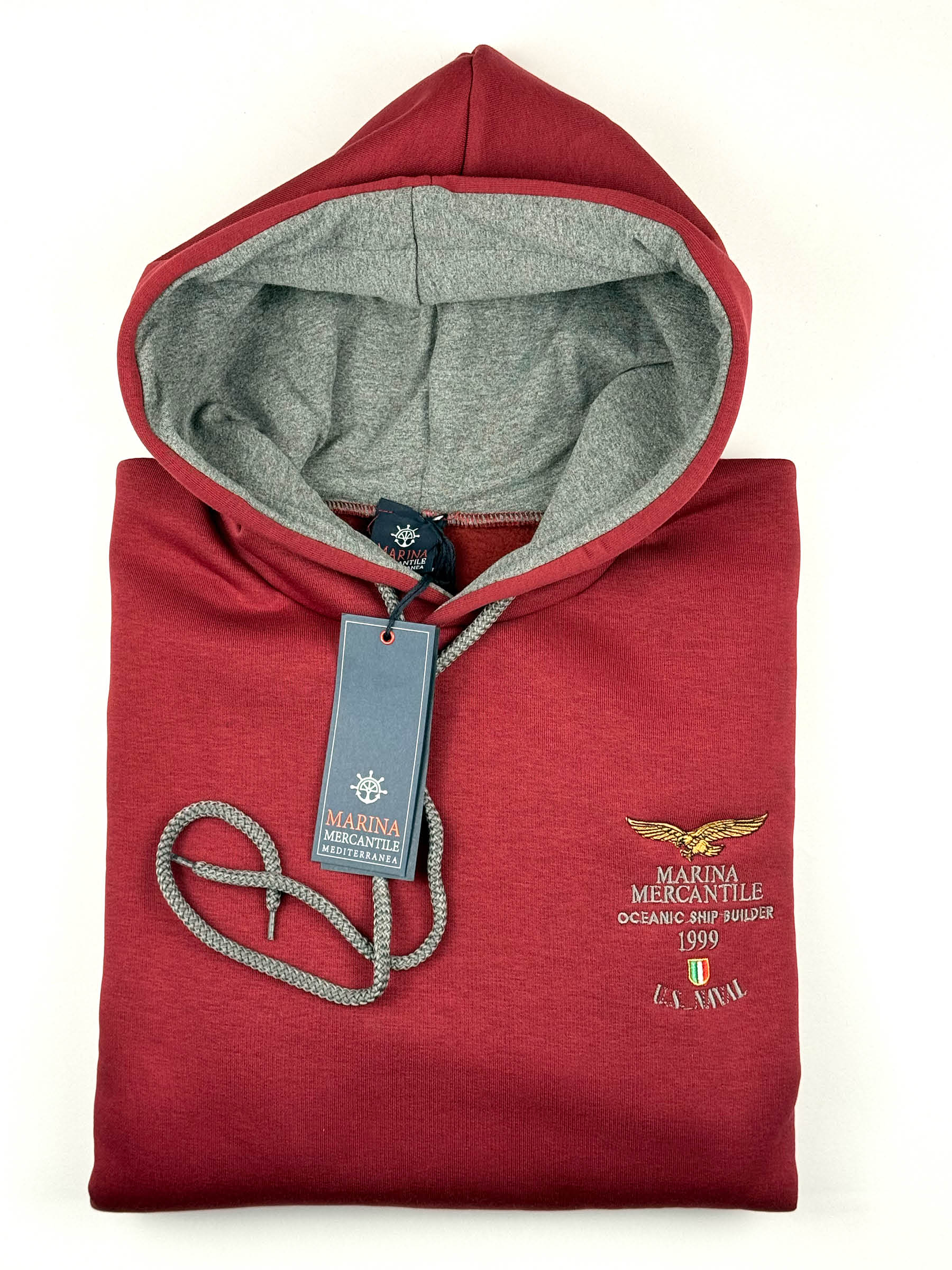 FELPA CHIUSA CON CAPPUCCIO art. MF1-902 MARINA MERCANTILE - WINTER