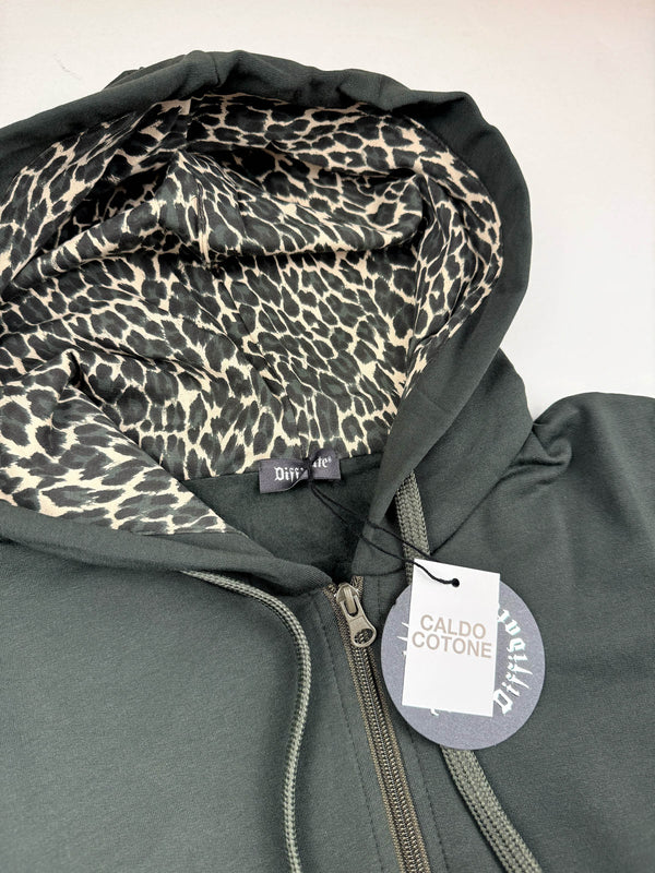 FELPA DIFFIDATE CON CAPPUCCIO MACULATO art. 146