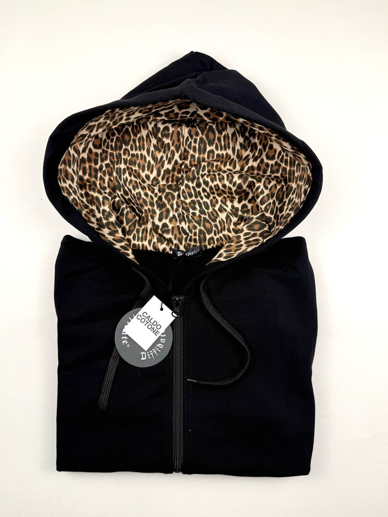 FELPA DIFFIDATE CON CAPPUCCIO MACULATO art. 146