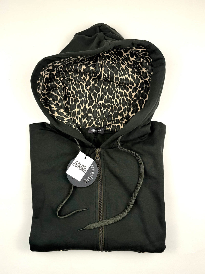 FELPA DIFFIDATE CON CAPPUCCIO MACULATO art. 146