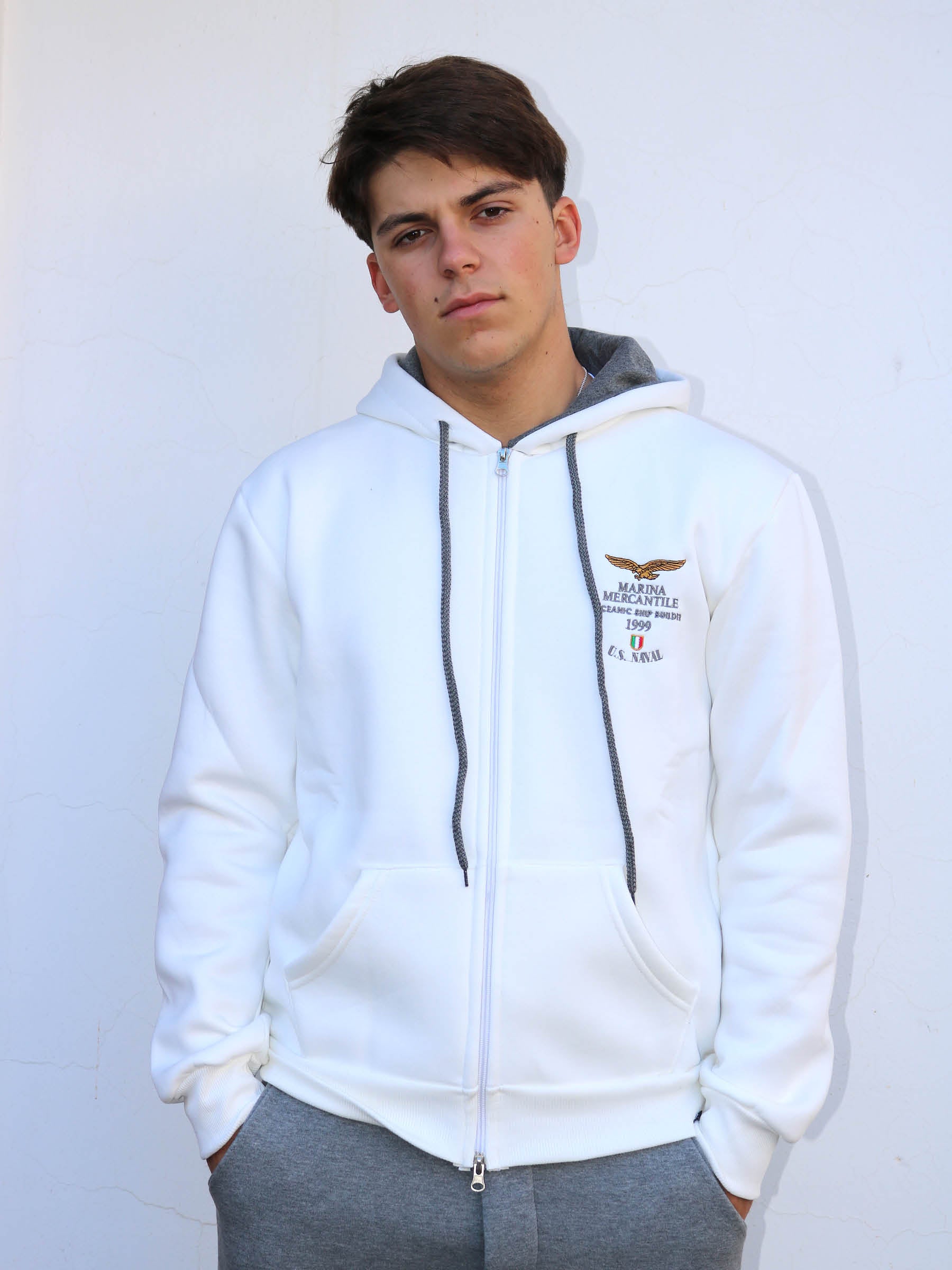 FELPA CON CAPPUCCIO art. MF7/902 MARINA MERCANTILE - WINTER