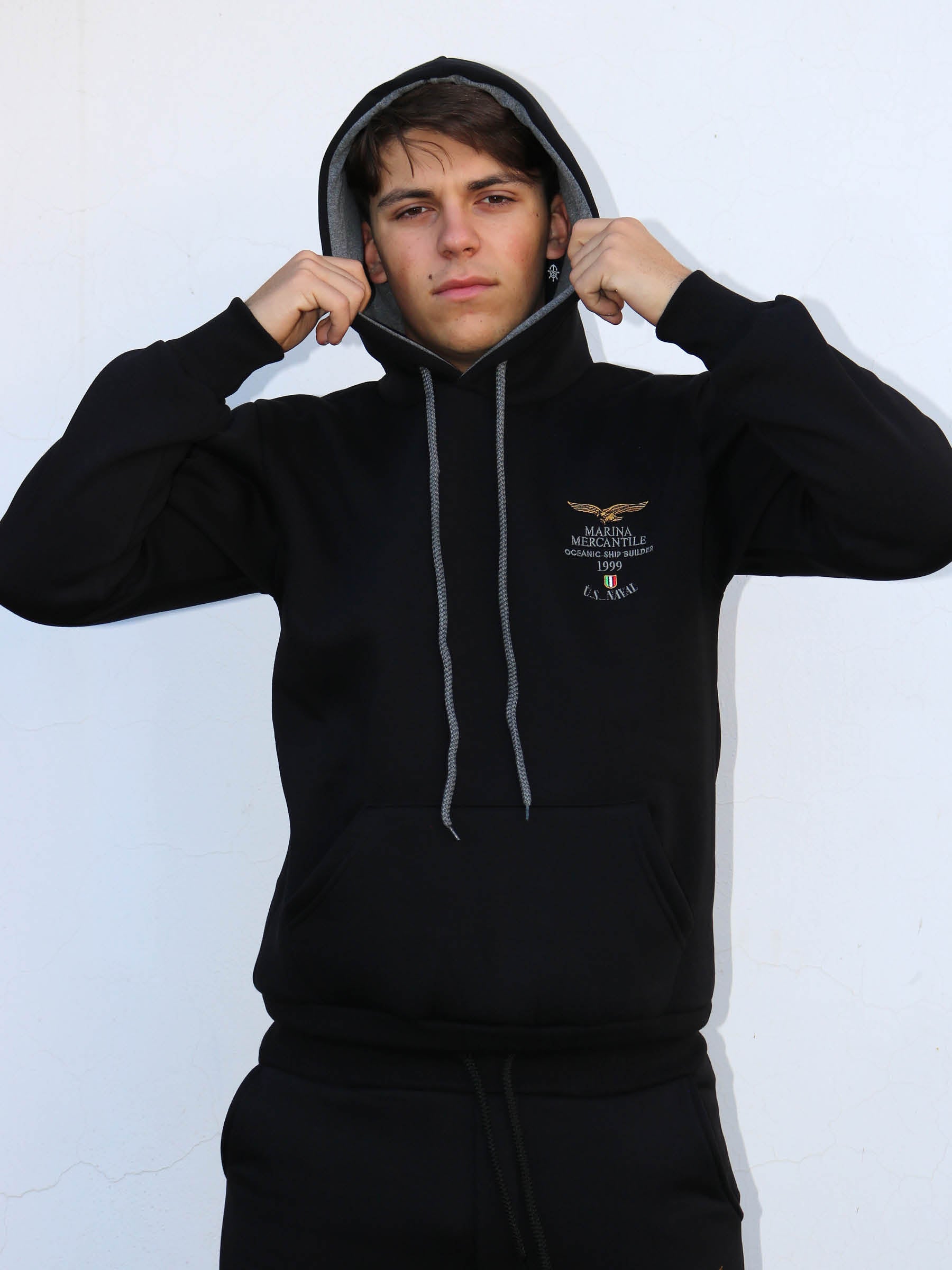FELPA CHIUSA CON CAPPUCCIO art. MF1-902 MARINA MERCANTILE - WINTER