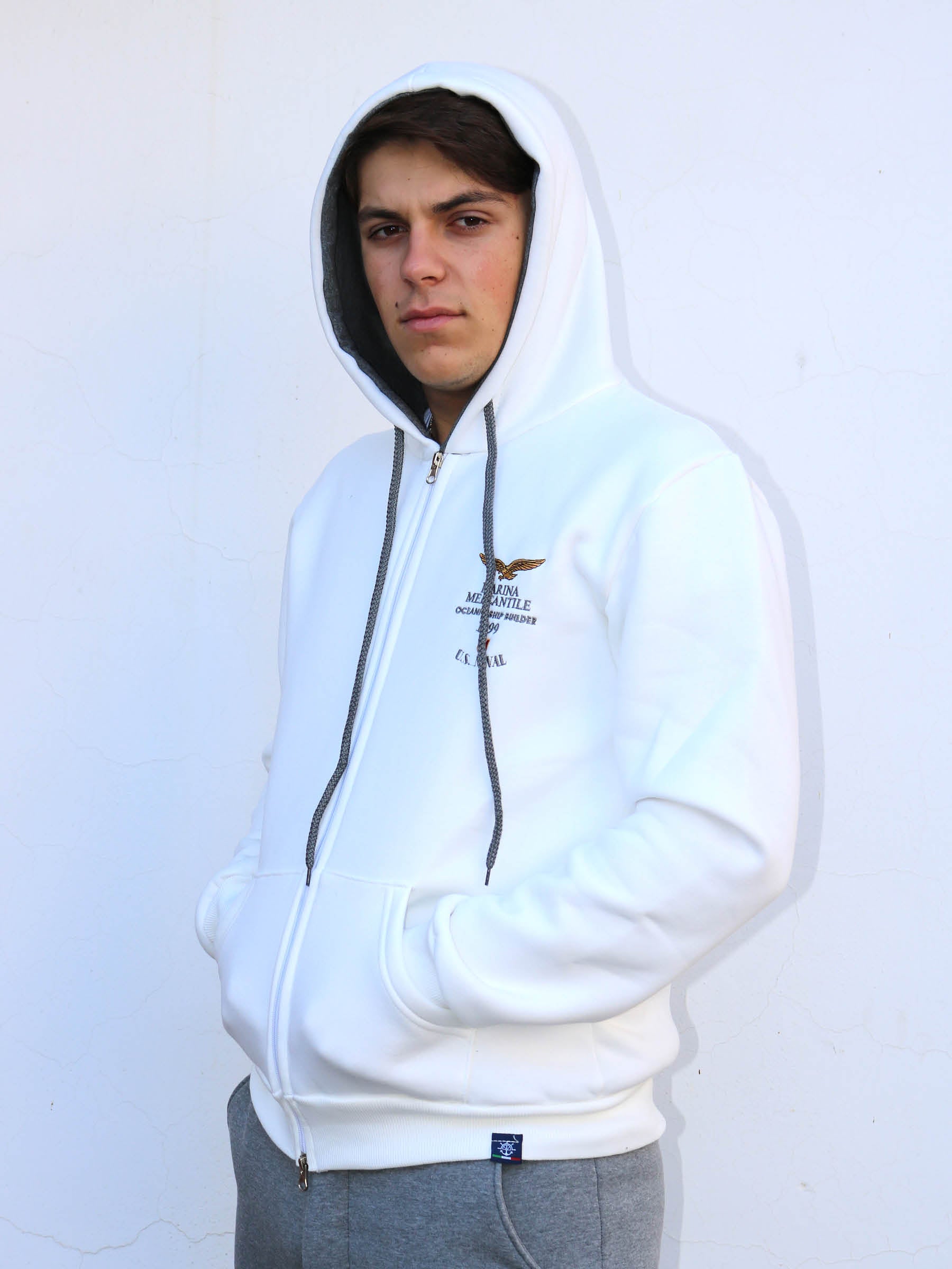 FELPA CON CAPPUCCIO art. MF7/902 MARINA MERCANTILE - WINTER