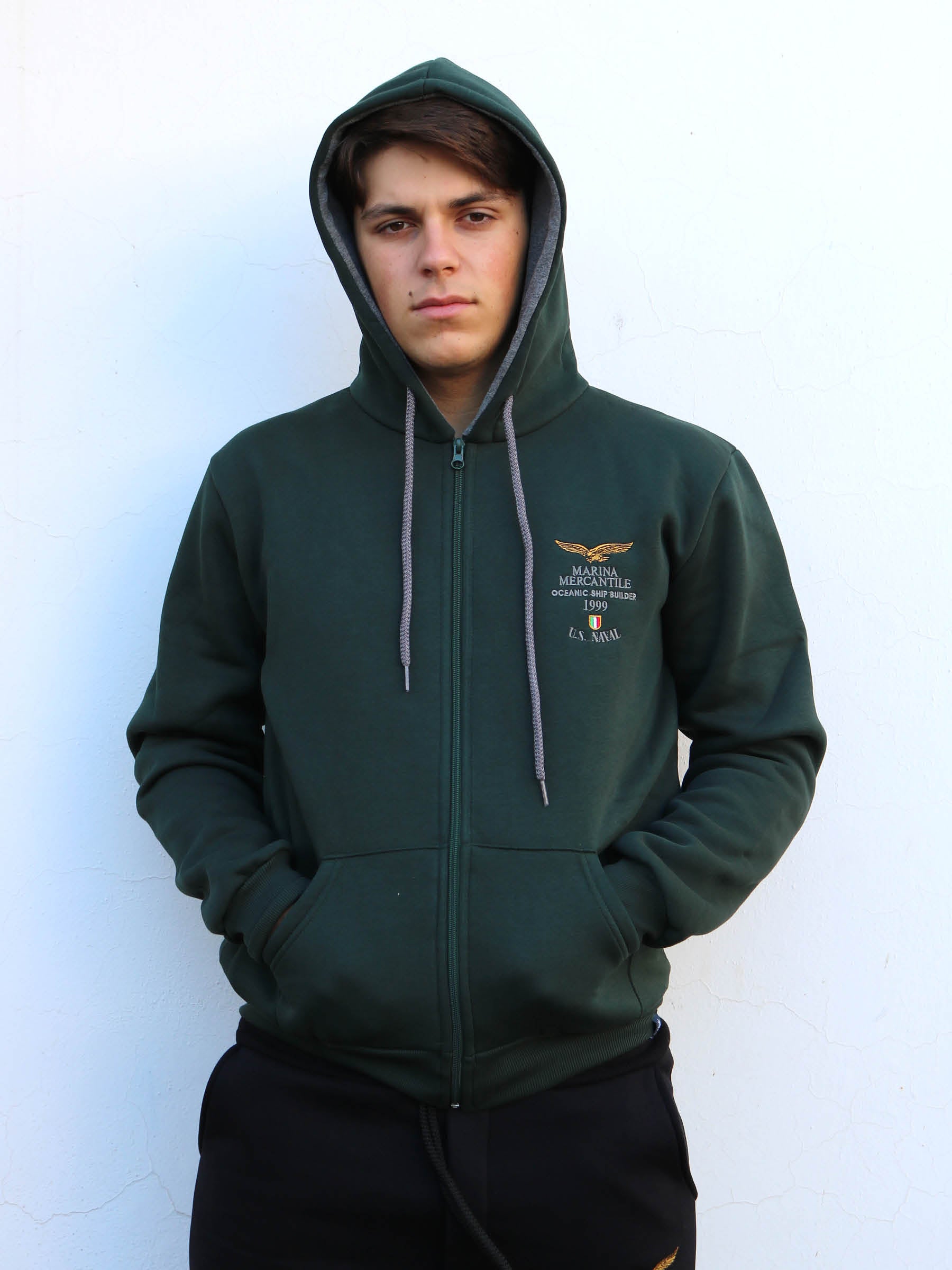 FELPA CON CAPPUCCIO art. MF7/902 MARINA MERCANTILE - WINTER