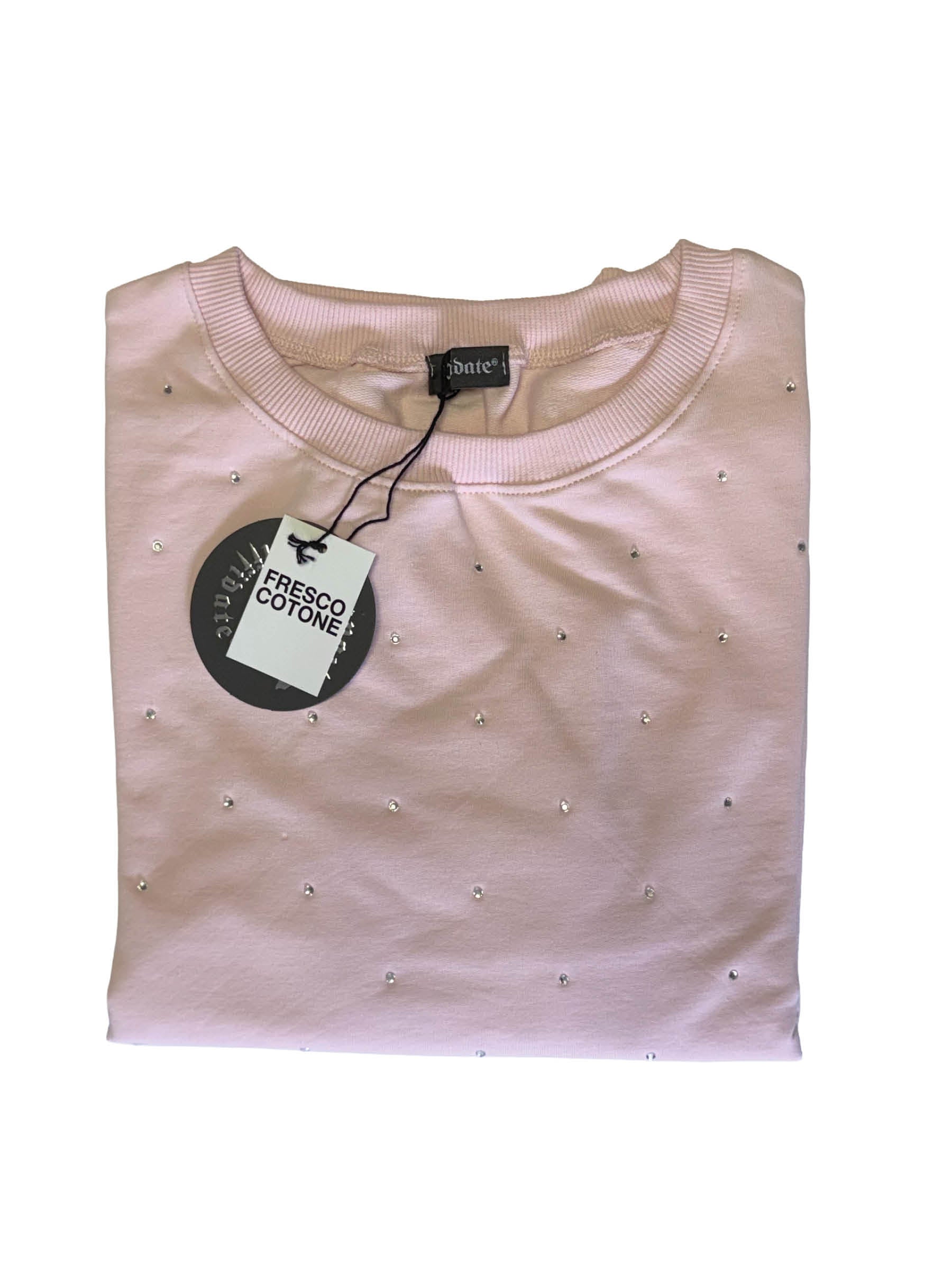 FELPA GIROCOLLO CON BRILLANTINI art.061