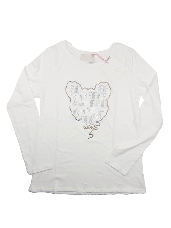 T-SHIRT MANICA LUNGA RICAMO CUORE