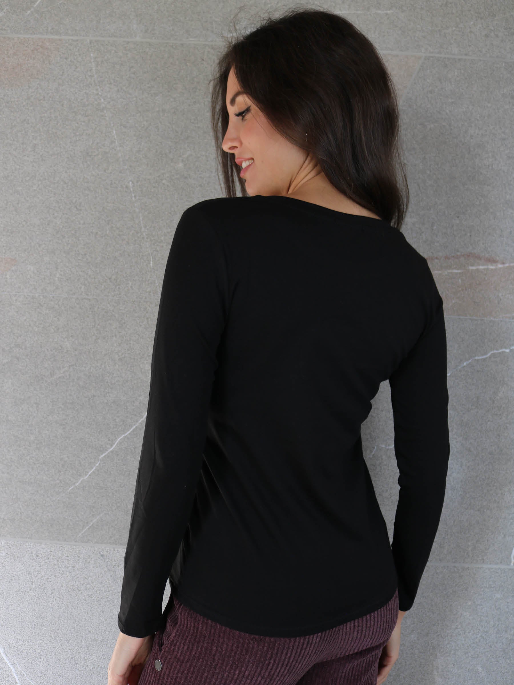 T-SHIRT MANICA LUNGA STAMPA ORSETTI STRASS