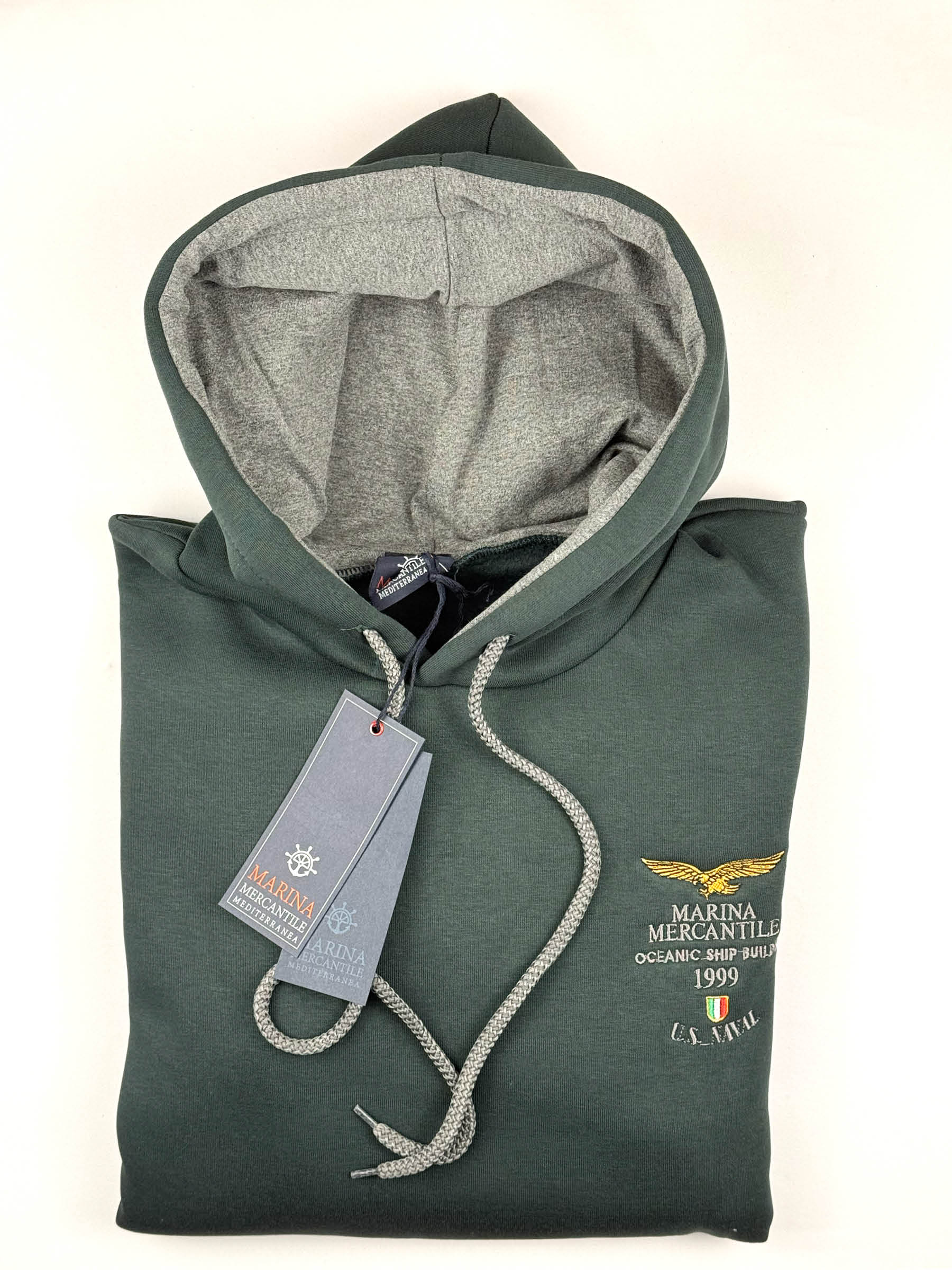 FELPA CHIUSA CON CAPPUCCIO art. MF1-902 MARINA MERCANTILE - WINTER